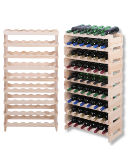 Stojak na butelki regał modułowy na wino 9x6 but POLSKI EKO BEZ NARZĘDZI