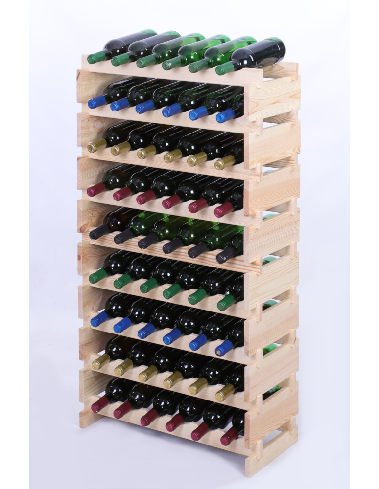 Modułowe stojaki do butelek RW11 - Stojak na butelki regał modułowy na wino 9x6 but POLSKI EKO BEZ NARZĘDZI - produkt b2b.wamar.biz 2