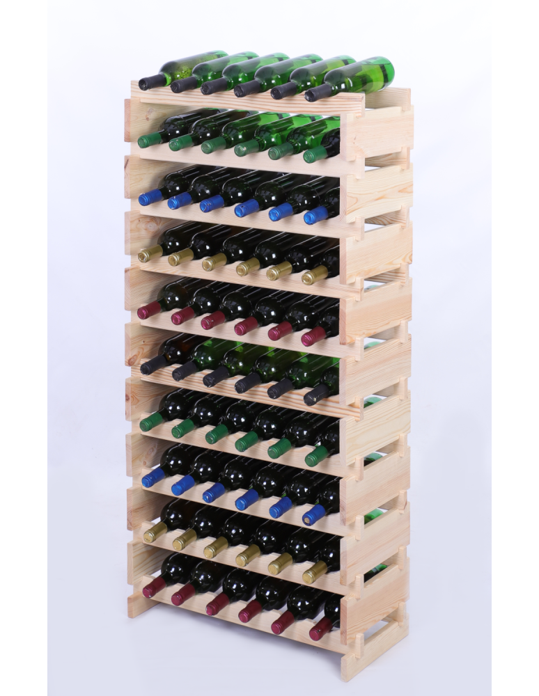 Modułowe stojaki do butelek RW11 - Stojak na butelki regał modułowy na wino 10x6 but DUŻY MONTAŻ BEZ NARZĘDZI - produkt b2b.wamar.biz 2