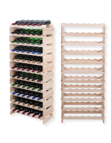 Stojak na butelki regał modułowy na wino 11x6 but DUŻY MONTAŻ BEZ NARZĘDZI