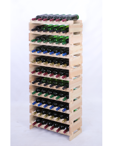 Stojak na butelki regał modułowy na wino 11x6 but DUŻY MONTAŻ BEZ NARZĘDZI - produkt 2