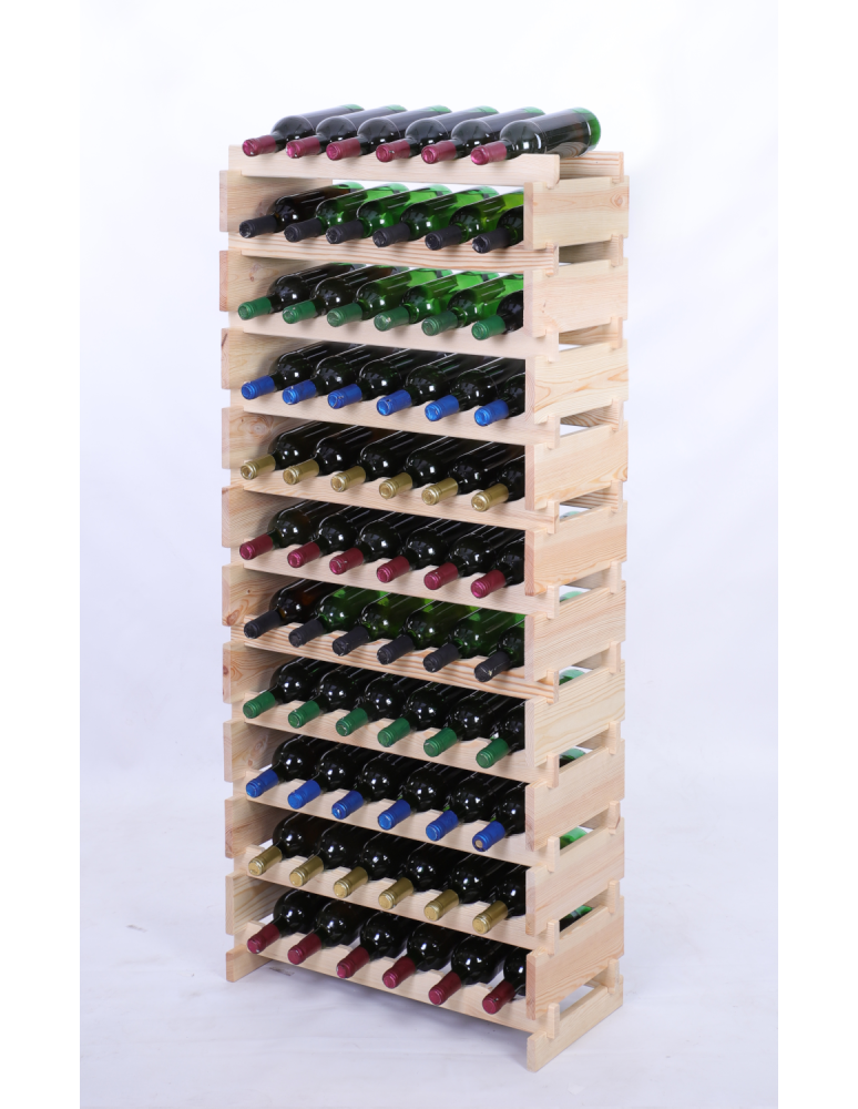 Modułowe stojaki do butelek RW11 - Stojak na butelki regał modułowy na wino 11x6 but DUŻY MONTAŻ BEZ NARZĘDZI - product b2b.wamar.biz 2