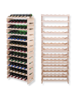 Stojak na butelki regał modułowy na wino 12x6 but DUŻY MONTAŻ BEZ NARZĘDZI