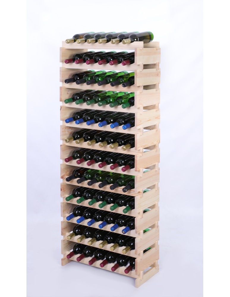 Modułowe stojaki do butelek RW11 - Stojak na butelki regał modułowy na wino 12x6 but DUŻY MONTAŻ BEZ NARZĘDZI - product b2b.wamar.biz 2