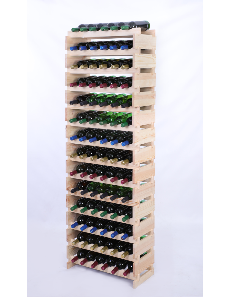 Modułowe stojaki do butelek RW11 - Stojak na butelki regał modułowy na wino 14x6 but POLSKI EKO BEZ NARZĘDZI - produkt b2b.wamar.biz 2