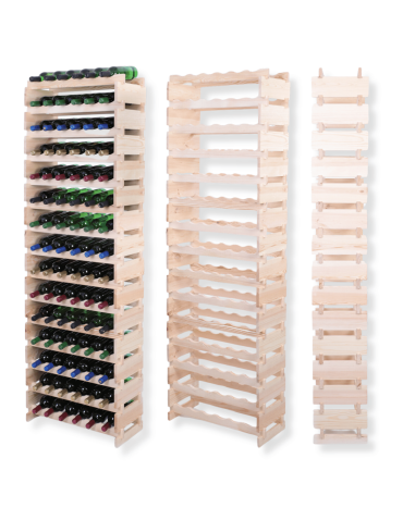 Stojak na butelki regał modułowy na wino 15x6 but WYSOKI BEZ NARZĘDZI