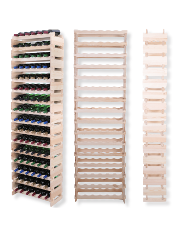 Stojak na butelki regał modułowy na wino 16x6 but WYSOKI BEZ NARZĘDZI