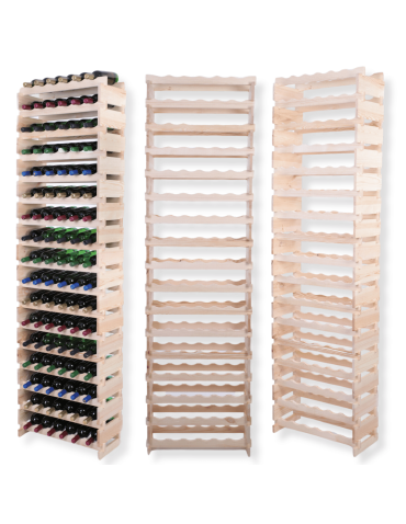 Stojak na butelki regał modułowy na wino 17x6 but WYSOKI BEZ NARZĘDZI