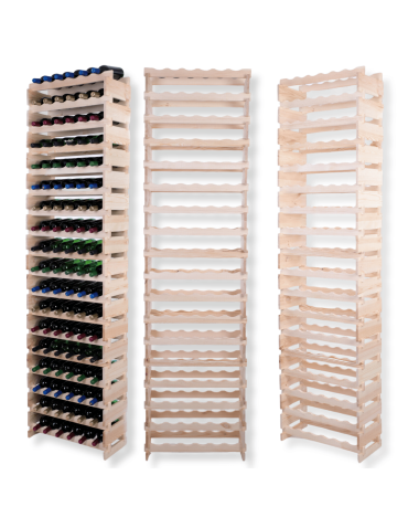 Stojak na butelki regał modułowy na wino 18x6 but WYSOKI BEZ NARZĘDZI