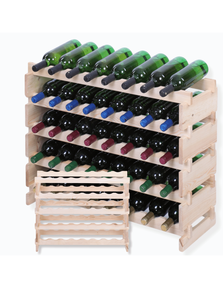 Modułowe stojaki do butelek RW11 - Stojak na wino regał modułowy na butelki 5x8 but BUDUJ JAK KLOCKI - product b2b.wamar.biz 1