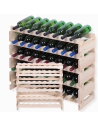 Stojak na wino regał modułowy na butelki 6x8 but BUDUJ JAK KLOCKI EKO