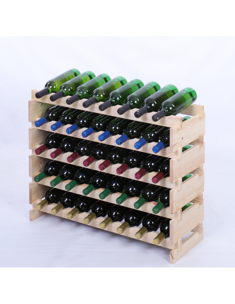 Modułowe stojaki do butelek RW11 - Stojak na wino regał modułowy na butelki 6x8 but BUDUJ JAK KLOCKI EKO - product b2b.wamar.biz 2