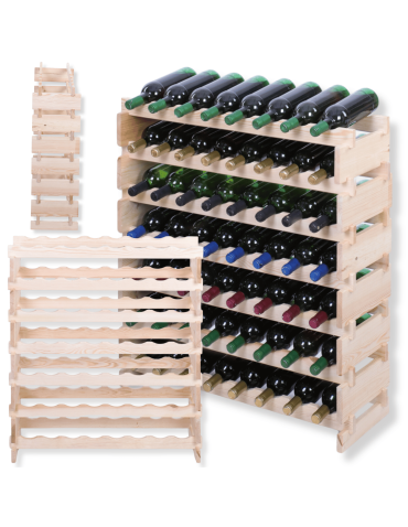 Stojak na wino regał modułowy na butelki 7x8 but BUDUJ JAK KLOCKI EKO