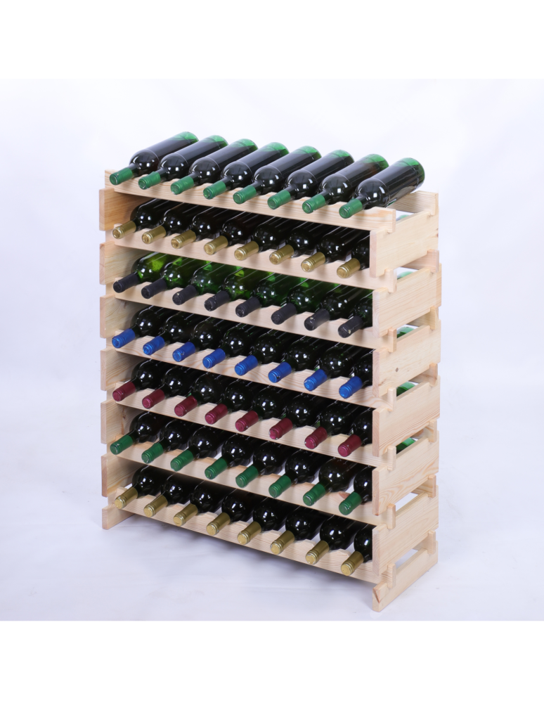 Modułowe stojaki do butelek RW11 - Stojak na wino regał modułowy na butelki 7x8 but BUDUJ JAK KLOCKI EKO - product b2b.wamar.biz 2