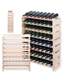 Stojak na wino regał modułowy na butelki 8x8 but WSZYSTKIE TYPY BUTELEK