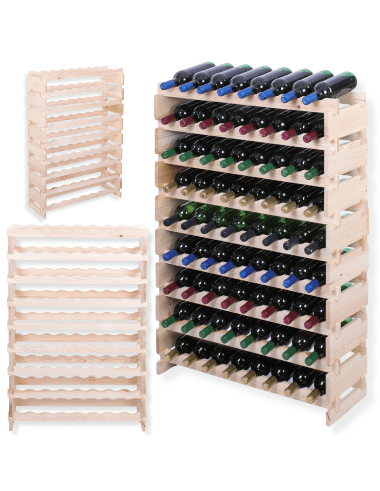 Modułowe stojaki do butelek RW11 - Stojak na wino regał modułowy na butelki 9x8 but WSZYSTKIE TYPY BUTELEK - product b2b.wamar.biz 1