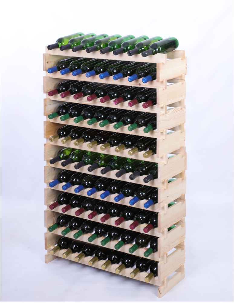 Modułowe stojaki do butelek RW11 - Stojak na wino regał modułowy na butelki 10x8 but DUŻY MONTAŻ BEZ NARZĘDZI - produkt b2b.wamar.biz 2