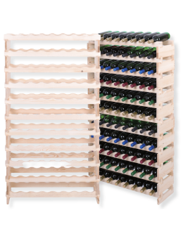 Stojak na wino regał modułowy na butelki 11x8 but DUŻY MONTAŻ BEZ NARZĘDZI