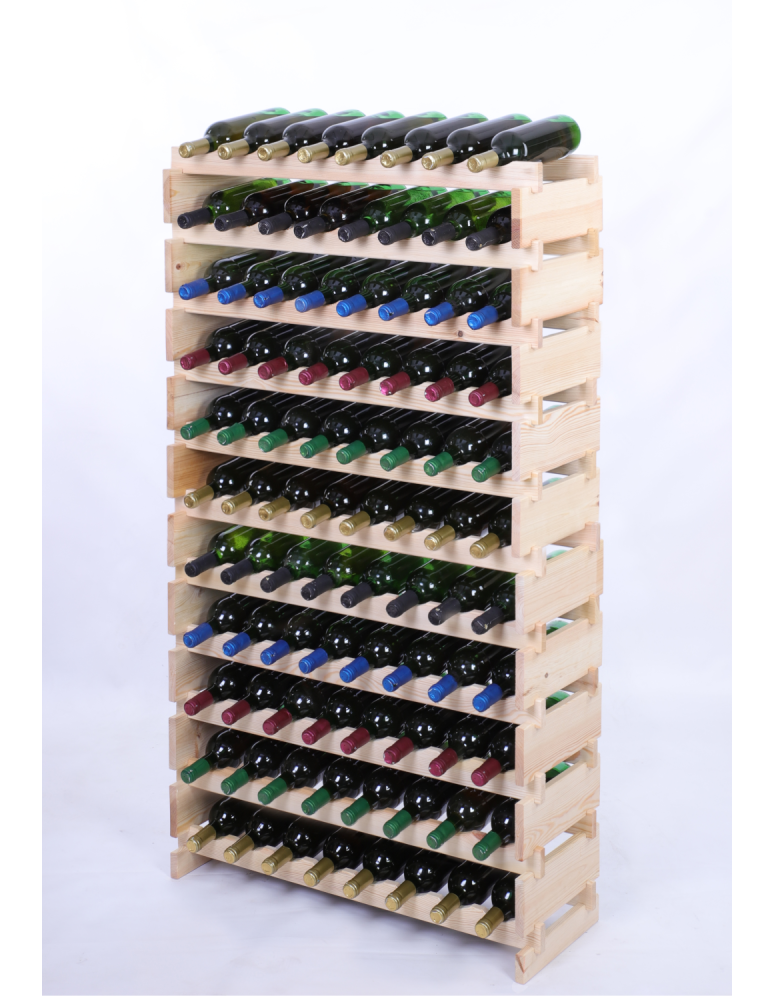 Modułowe stojaki do butelek RW11 - Stojak na wino regał modułowy na butelki 11x8 but DUŻY MONTAŻ BEZ NARZĘDZI - produkt b2b.wamar.biz 2
