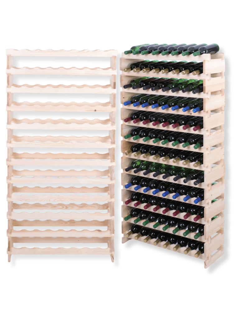 Modułowe stojaki do butelek RW11 - Stojak na wino regał modułowy na butelki 12x8 but DUŻY MONTAŻ BEZ NARZĘDZI - product b2b.wamar.biz 1