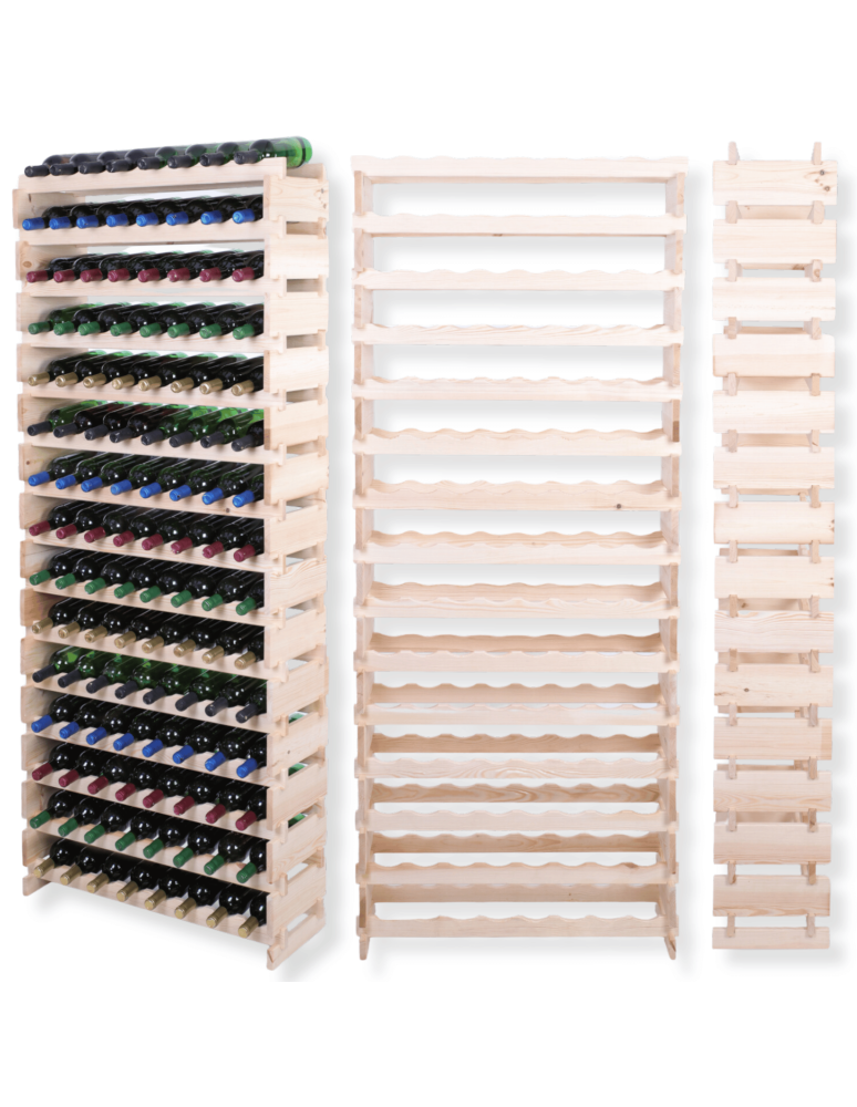 Modułowe stojaki do butelek RW11 - Stojak na wino regał modułowy na butelki 15x8 but WYSOKI BEZ NARZĘDZI - product b2b.wamar.biz 1