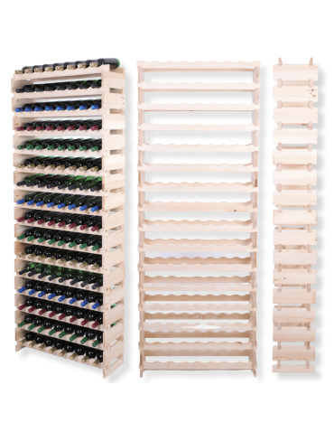 Stojak na wino regał modułowy na butelki 16x8 but WYSOKI BEZ NARZĘDZI