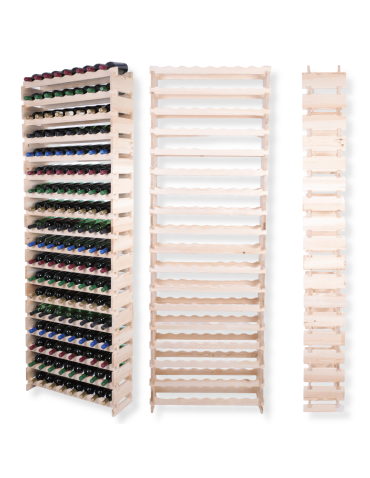 Stojak na wino regał modułowy na butelki 18x8 but WYSOKI BEZ NARZĘDZI