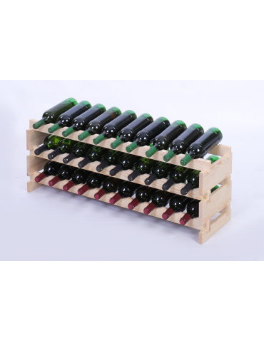 Stojak na wino regał modułowy na butelki 3x10 but POJEMNY BEZ NARZĘDZI - produkt 2