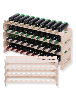 Stojak na wino regał modułowy na butelki 4x10 but POJEMNY BEZ NARZĘDZI