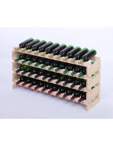 Stojak na wino regał modułowy na butelki 4x10 but POJEMNY BEZ NARZĘDZI - produkt 2