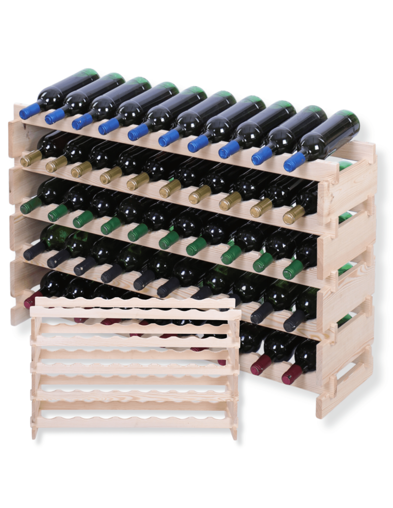 Modułowe stojaki do butelek RW11 - Stojak na wino regał modułowy na butelki 5x10 but BUDUJ JAK KLOCKI EKO - product b2b.wamar.biz 1