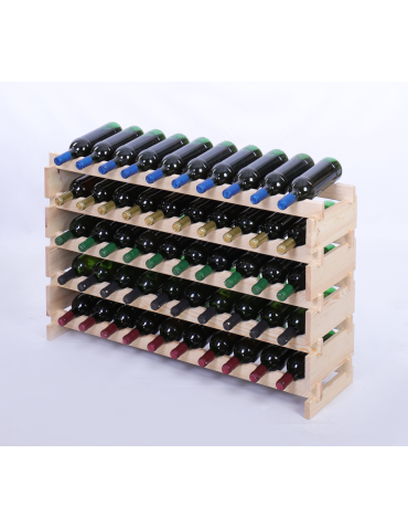 Stojak na wino regał modułowy na butelki 5x10 but BUDUJ JAK KLOCKI EKO - produkt 2