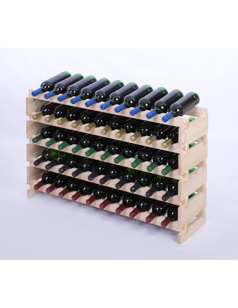 Modułowe stojaki do butelek RW11 - Stojak na wino regał modułowy na butelki 5x10 but BUDUJ JAK KLOCKI EKO - product b2b.wamar.biz 2