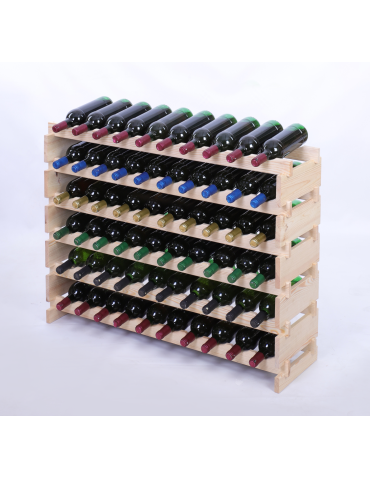 Stojak na wino regał modułowy na butelki 6x10 but BUDUJ JAK KLOCKI EKO - produkt 2