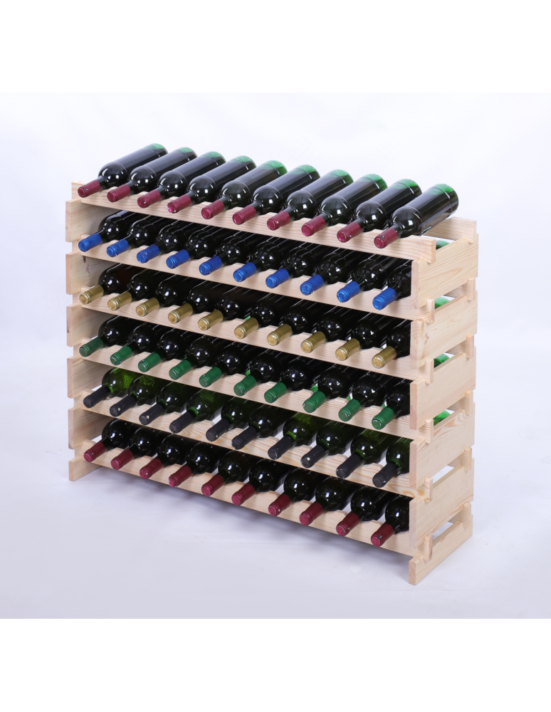 Modułowe stojaki do butelek RW11 - Stojak na wino regał modułowy na butelki 6x10 but BUDUJ JAK KLOCKI EKO - product b2b.wamar.biz 2