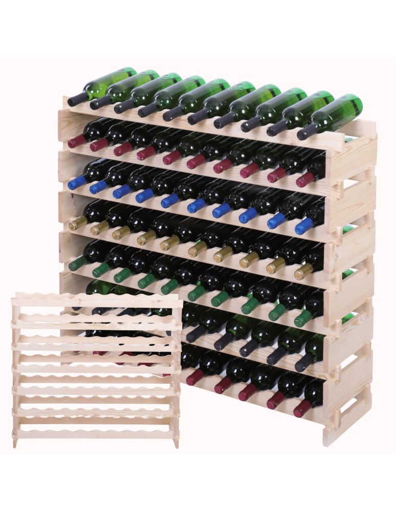 Modułowe stojaki do butelek RW11 - Stojak na wino regał modułowy na butelki 7x10 but BUDUJ JAK KLOCKI EKO - product b2b.wamar.biz 1