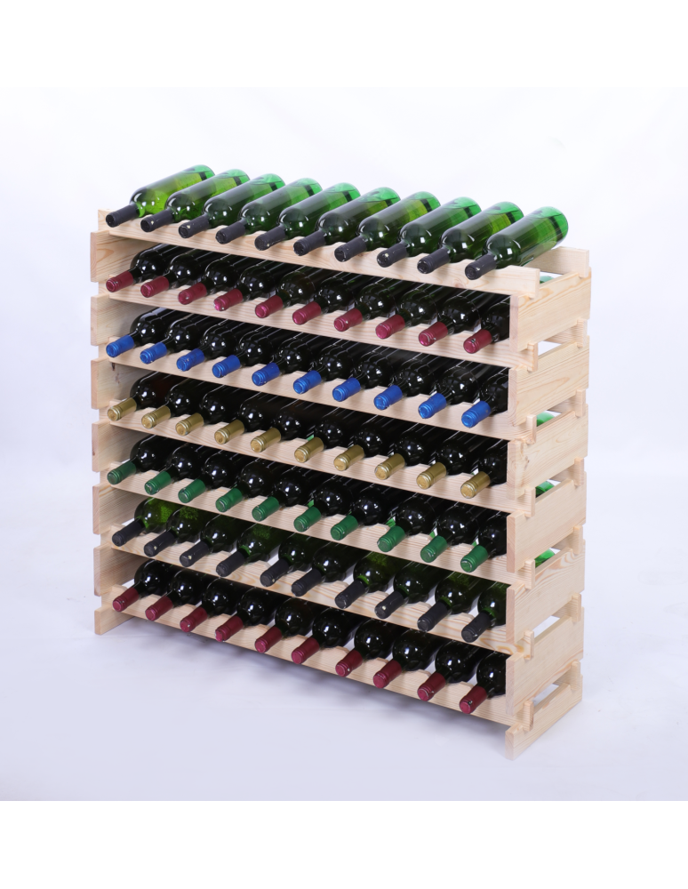 Modułowe stojaki do butelek RW11 - Stojak na wino regał modułowy na butelki 7x10 but BUDUJ JAK KLOCKI EKO - product b2b.wamar.biz 2