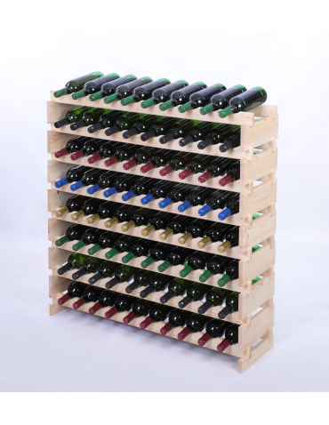 Stojak na wino regał modułowy na butelki 8x10 but POJEMNY BEZ NARZĘDZI - product 2