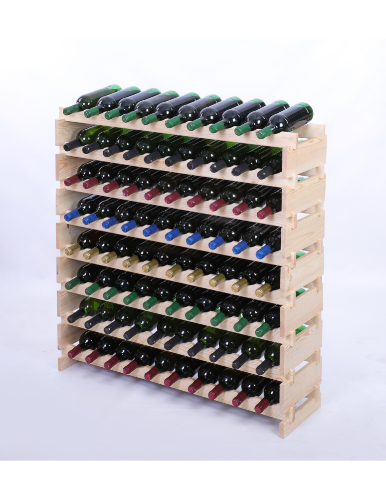 Modułowe stojaki do butelek RW11 - Stojak na wino regał modułowy na butelki 8x10 but POJEMNY BEZ NARZĘDZI - product b2b.wamar.biz 2