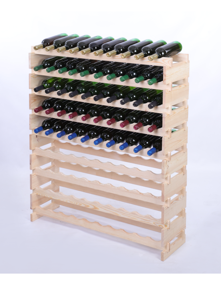 Modułowe stojaki do butelek RW11 - Stojak na wino regał modułowy na butelki 9x10 but POJEMNY BEZ NARZĘDZI - product b2b.wamar.biz 2