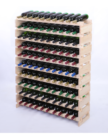 Stojak na wino regał modułowy na butelki 10x10 but DUŻY MONTAŻ BEZ NARZĘDZI - produkt 2