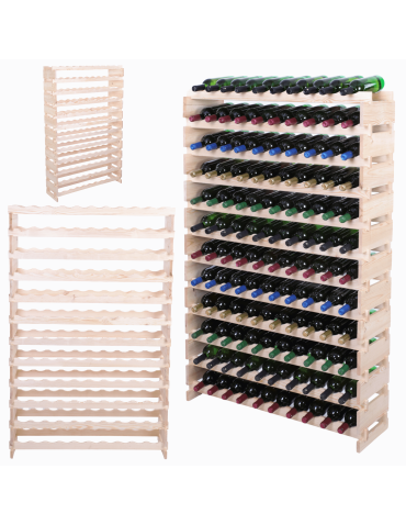 Stojak na wino regał modułowy na butelki 12x10 but DUŻY MONTAŻ BEZ NARZĘDZI