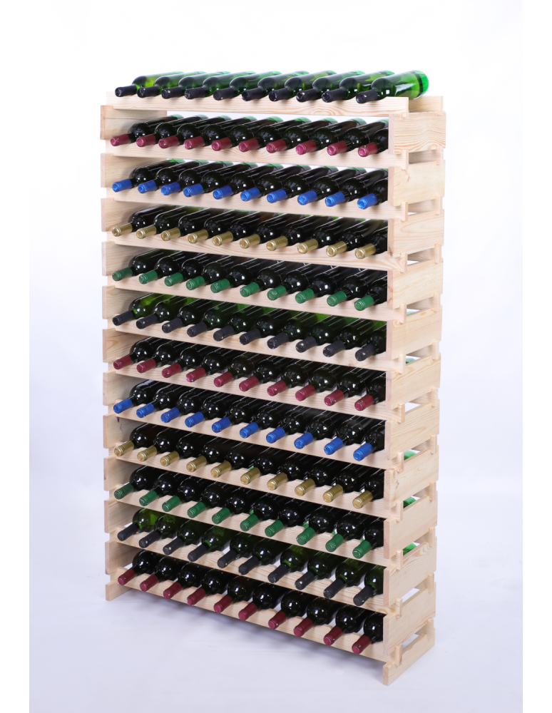 Modułowe stojaki do butelek RW11 - Stojak na wino regał modułowy na butelki 12x10 but DUŻY MONTAŻ BEZ NARZĘDZI - product b2b.wamar.biz 2