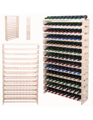 Stojak na wino regał modułowy na butelki 13x10 but POJEMNY BEZ NARZĘDZI