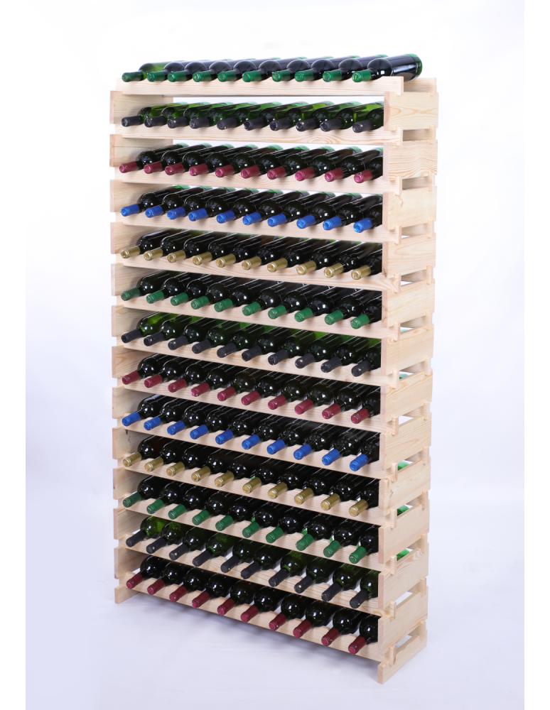 Modułowe stojaki do butelek RW11 - Stojak na wino regał modułowy na butelki 13x10 but POJEMNY BEZ NARZĘDZI - product b2b.wamar.biz 2