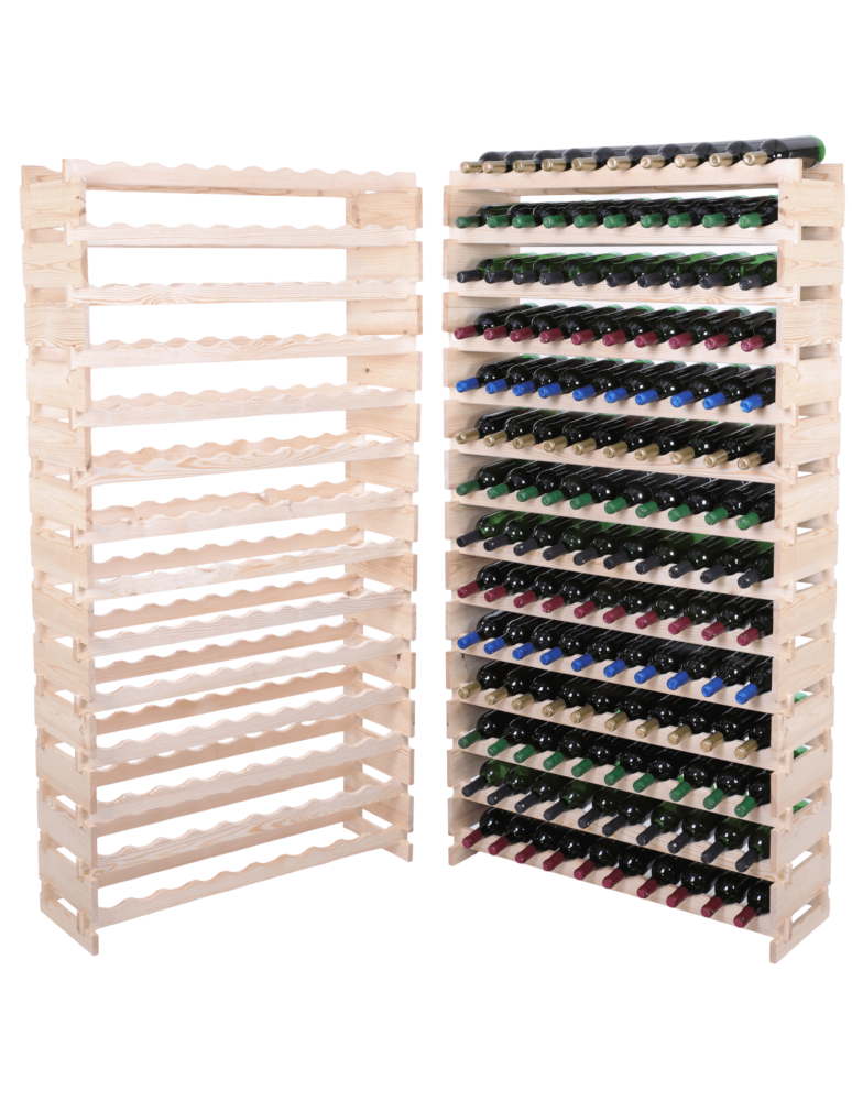 Modułowe stojaki do butelek RW11 - Stojak na wino regał modułowy na butelki 14x10 but POJEMNY BEZ NARZĘDZI - product b2b.wamar.biz 1