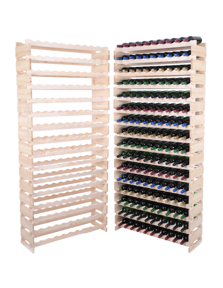 Modułowe stojaki do butelek RW11 - Stojak na wino regał modułowy na butelki 16x10 but WYSOKI BEZ NARZĘDZI - product b2b.wamar.biz 1