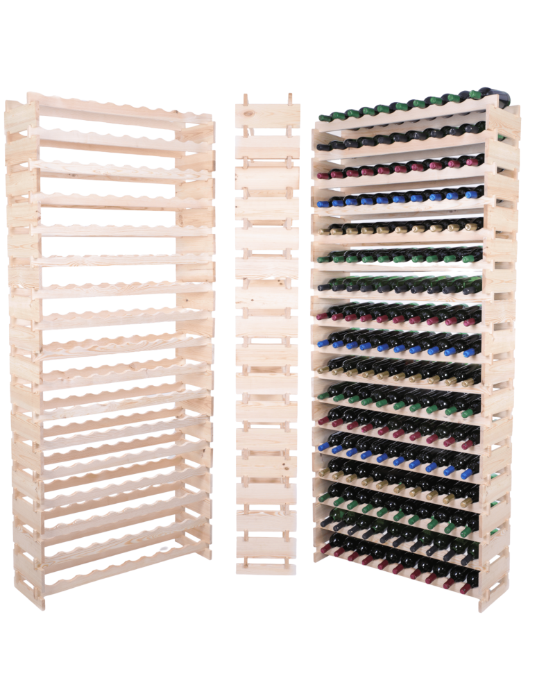 Modułowe stojaki do butelek RW11 - Stojak na wino regał modułowy na butelki 17x10 but WYSOKI BEZ NARZĘDZI - product b2b.wamar.biz 1