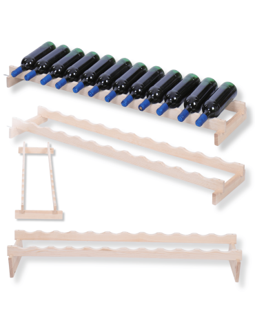 Stojak na wino regał modułowy na butelki 1x12 but SZEROKI BEZ NARZĘDZI