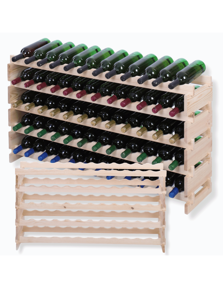 Modułowe stojaki do butelek RW11 - Stojak na wino regał modułowy na butelki 5x12 but BUDUJ JAK KLOCKI EKO - product b2b.wamar.biz 1